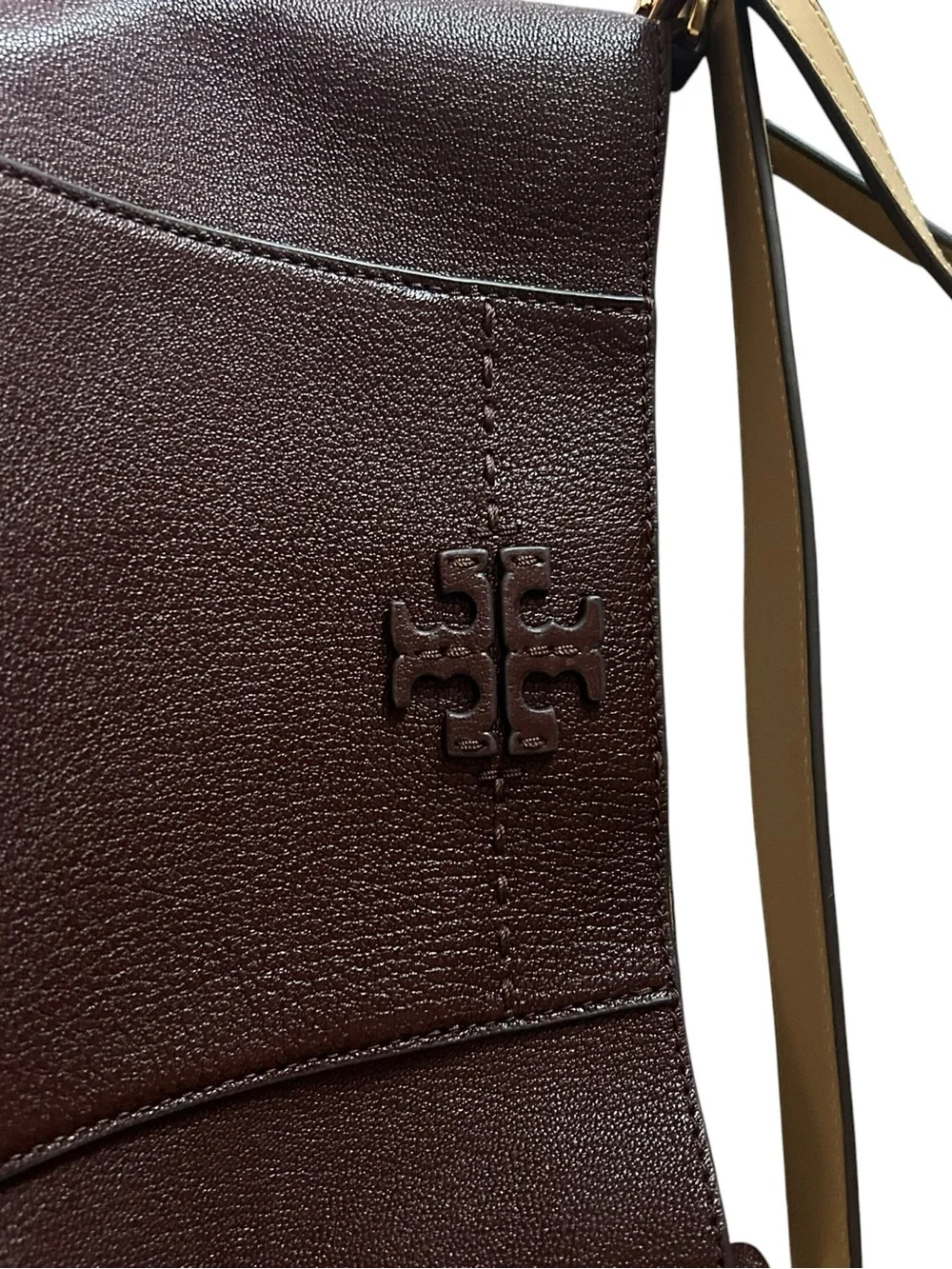 Tory Burch burgundy Leather Crossbody Bag